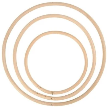 Bambusringe, 3 stk, 15,3+20,3+25,5 cm